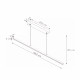 Lampada a sospensione moderna piccola in alluminio a LED lineare dimmerabile
