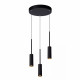 Lampada a sospensione moderna rotonda in alluminio con tre pendenti a led
