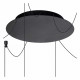 Lampada a sospensione moderna rotonda in metallo e 6 diffusori a LED dimmerabile