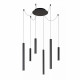 Lampada a sospensione moderna rotonda in metallo e 6 diffusori a LED dimmerabile