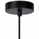 Lampada a sospensione piccola moderna singola in metallo e un diffusore in vetro
