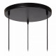 Lampada a sospensione moderna struttura in metallo 3 diffusori in vetro opalino