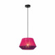 Lampada a sospensione moderna struttura in metallo e diffusore in cotone