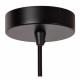 Lampada a sospensione moderna struttura in metallo e diffusore in rattan