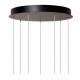 Lampada a sospensione rotonda a LED dimmerabile con 7 diffusori in vetro