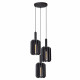 Lampada a sospensione rotonda con 3 diffusori in feltro dal design moderno