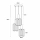 Lampada a sospensione rotonda con 3 diffusori in feltro dal design moderno