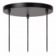 Lampada a sospensione rotonda con 3 diffusori in metallo dal design moderno