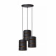 Lampada a sospensione rotonda con 3 diffusori in metallo dal design moderno