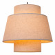 Lampada a sospensione rotonda con 3 diffusori in tessuto dal design moderno