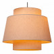 Lampada a sospensione rotonda con 3 diffusori in tessuto dal design moderno