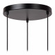 Lampada a sospensione rotonda con 3 diffusori in vetro dal design moderno