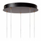 Lampada a sospensione rotonda con 5 diffusori in vetro a LED dimmerabile