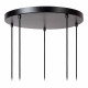 Lampada a sospensione rotonda con 5 diffusori in vetro dal design moderno