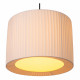 Lampada a sospensione rotonda con diffusore in tessuto dal design moderno