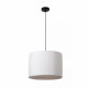 Lampada a sospensione rotonda con diffusore in tessuto dal design moderno