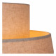 Lampada a sospensione rotonda con diffusore in tessuto dal design moderno