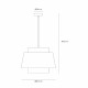 Lampada a sospensione rotonda con diffusore in tessuto dal design moderno