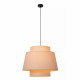 Lampada a sospensione rotonda con diffusore in tessuto dal design moderno