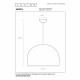 Lampada a sospensione rotonda dal design moderno con struttura in metallo