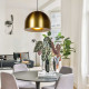 Lampada a sospensione rotonda dal design moderno con struttura in metallo