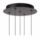 Lampada a sospensione rotonda moderna a LED con cinque diffusori in acrilico