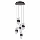 Lampada a sospensione rotonda moderna a LED con cinque diffusori in acrilico