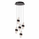 Lampada a sospensione rotonda moderna a LED con cinque diffusori in acrilico