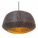 Lampada a sospensione struttura in metallo e diffusore in rattan