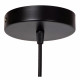 Lampada a sospensione struttura in metallo e diffusore in rattan