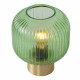 Lampada da comodino con base in metallo e diffusore in vetro dal design moderno