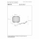Lampada da comodino con base in metallo e diffusore in vetro dal design moderno