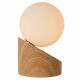 Lampada da comodino con base moderna in metallo e diffusore in vetro a boccia