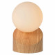 Lampada da comodino con base moderna in metallo e diffusore in vetro a boccia