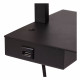 Lampada da comodino con presa di ricarica USB e diffusore in tessuto