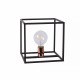 Lampada da comodino con struttura in metallo cubica dal design moderno