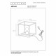 Lampada da comodino con struttura in metallo cubica dal design moderno