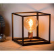 Lampada da comodino con struttura in metallo cubica dal design moderno