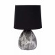 Abat-jour moderna in ceramica effetto marmo con paralume in cotone