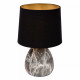 Abat-jour moderna in ceramica effetto marmo con paralume in cotone