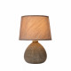 Lampada da comodino moderna con base in ceramica e paralume in cotone