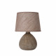 Lampada da comodino moderna con base in ceramica e paralume in cotone