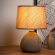 Lampada da comodino moderna con base in ceramica e paralume in cotone