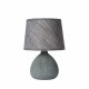 Lampada da comodino moderna con base in ceramica e paralume in cotone