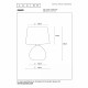Lampada da comodino moderna con base in ceramica e paralume in cotone