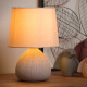 Lampada da comodino moderna con base in ceramica e paralume in cotone