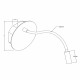 Lampada da comodino ricaricabile con faretto LED orientabile dal design moderno