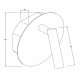 Lampada da comodino ricaricabile con faretto LED orientabile dal design moderno