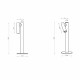 Lampione da giaridno a led ricaricabile in alluminio dal design moderno