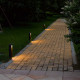 Paletto luce da giardino basso a LED con struttura moderna rotonda in alluminio
